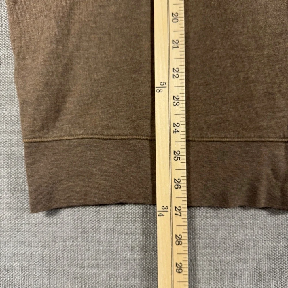 Polo Ralph Lauren Luxury Jersey Quarter Zip Pullover Brown Large